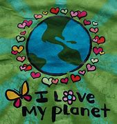 small planet with hearts around it 